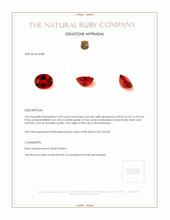 2.10 Ct. Ruby from Mozambique Appraisal