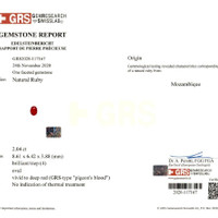 2.04 Ct. Ruby from Mozambique Scan Report