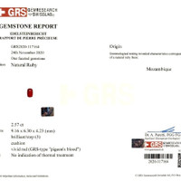 2.57 Ct. Ruby from Mozambique Scan Report