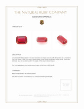 1.13 Ct. Ruby from Mozambique Appraisal