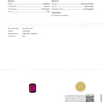 1.49 Ct. Ruby from Mozambique Scan Report