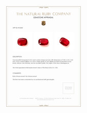 2.02 Ct. Ruby from Madagascar Appraisal