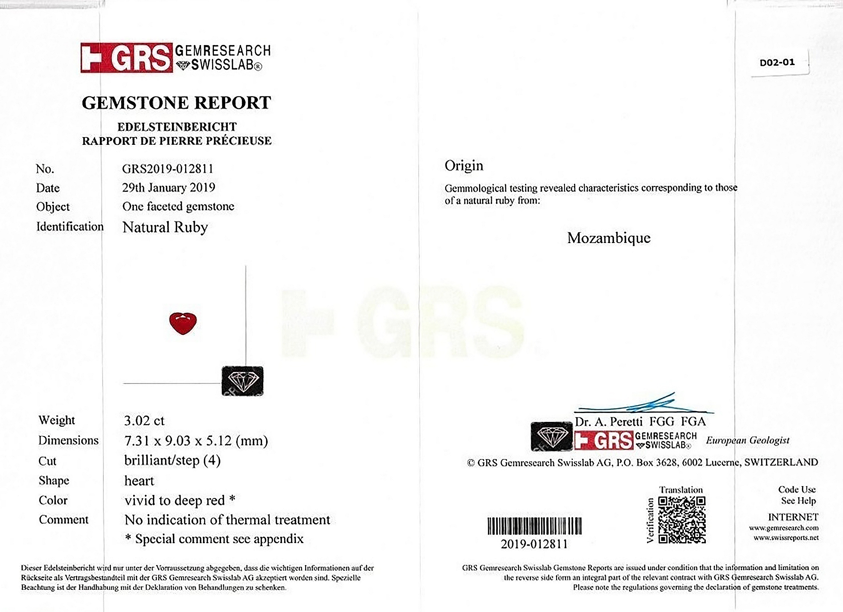 3.02 Ct. Ruby from Mozambique