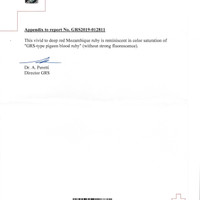 3.02 Ct. Ruby from Mozambique Scan Report