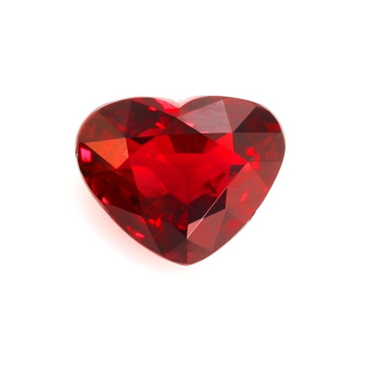 Heart hot sale shaped ruby