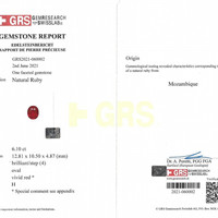 6.10 Ct. Ruby from Mozambique Scan Report