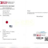 3.03 Ct. Ruby from Mozambique Scan Report