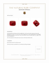 16.09 Ct. Star Ruby from Madagascar Appraisal