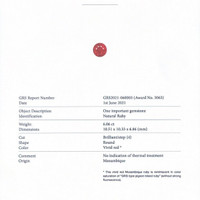 3.01 Ct. Ruby from Mozambique Scan Report