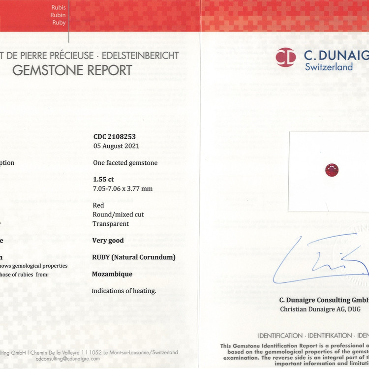 1.55 Ct. Ruby from Mozambique