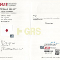 2.10 Ct. Ruby from Mozambique Scan Report