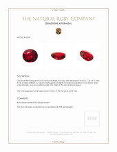 2.03 Ct. Ruby from Mozambique Appraisal