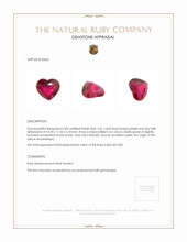 5.01 Ct. Pinkish Red Ruby from Mozambique Appraisal