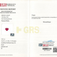 5.01 Ct. Ruby from Mozambique Scan Report