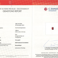 2.06 Ct. Ruby from Mozambique Scan Report