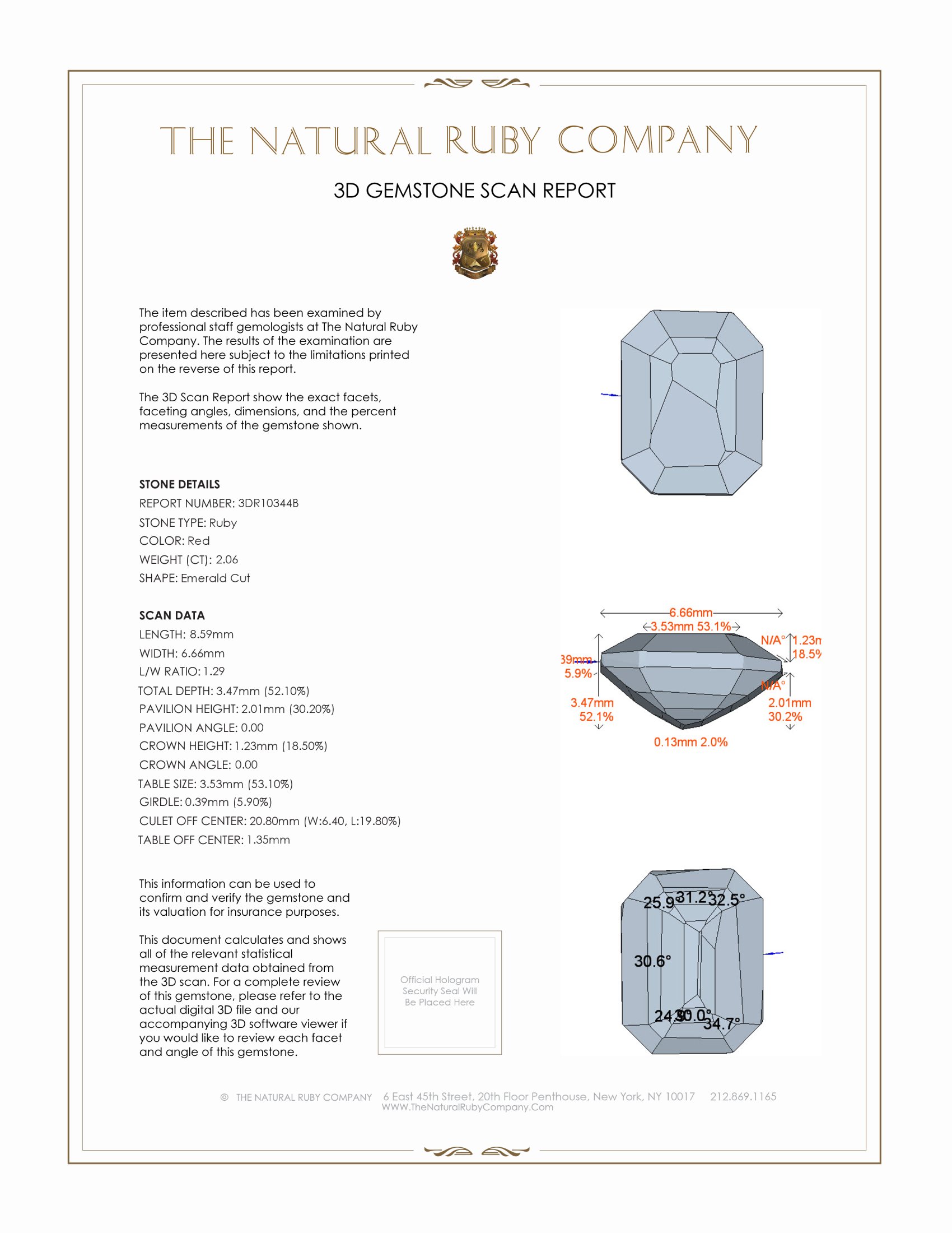 2.06 Ct. Ruby from Mozambique