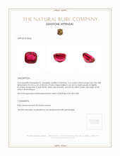 2.16 Ct. Ruby from Mozambique Appraisal