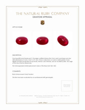 8.66 Ct. Cabochon Ruby from Burma (Myanmar) Appraisal