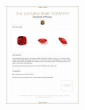 1.33 Ct. Ruby from Mozambique Appraisal