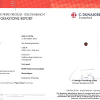 1.33 Ct. Ruby from Mozambique Scan Report