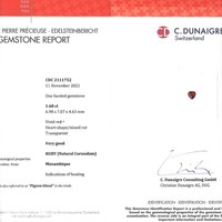 1.68 Ct. Ruby from Mozambique Scan Report