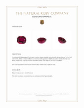3.46 Ct. Purplish Red Ruby from Thailand Appraisal