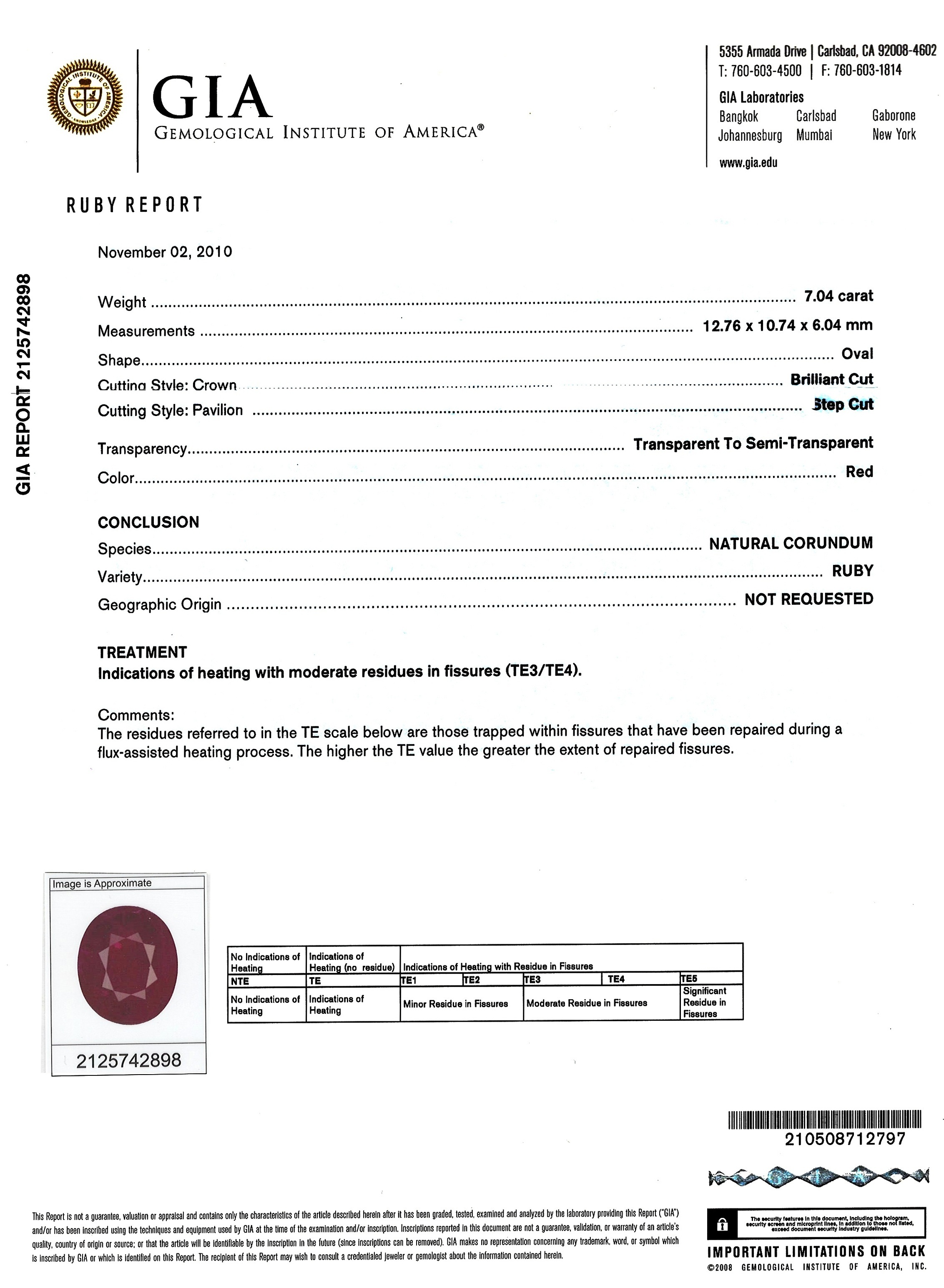 7.04 Ct. Ruby from Burma (Myanmar)