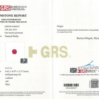 4.15 Ct. Ruby from Burma (Myanmar) Scan Report