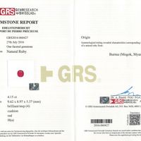 4.15 Ct. Ruby from Burma (Myanmar) Scan Report