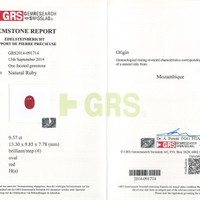 9.57 Ct. Ruby from Mozambique Scan Report