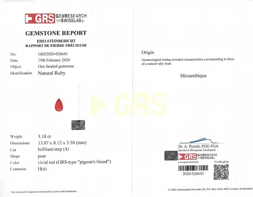 3.18 Ct. Ruby from Mozambique