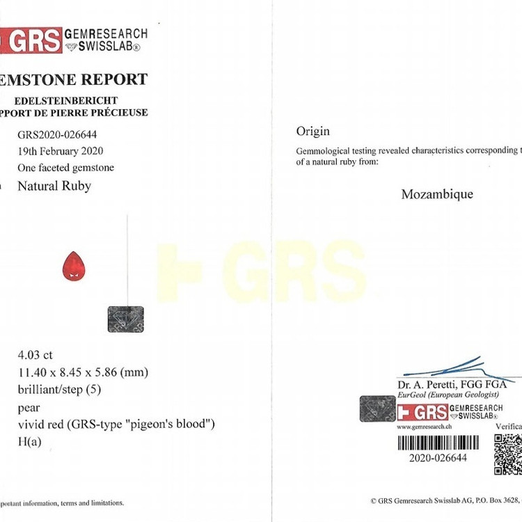 4.03 Ct. Ruby from Mozambique