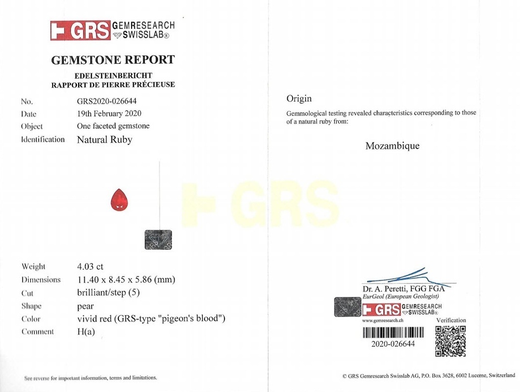 4.03 Ct. Ruby from Mozambique