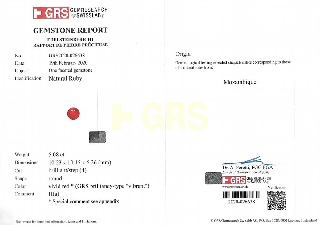 5.08 Ct. Ruby from Mozambique