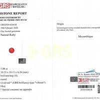 5.08 Ct. Ruby from Mozambique Scan Report