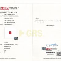 3.41 Ct. Ruby from Mozambique Scan Report