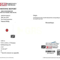 4.04 Ct. Ruby from Mozambique Scan Report