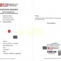4.04 Ct. Ruby from Mozambique Scan Report