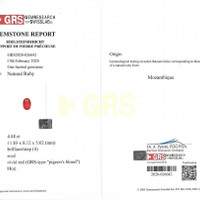 4.48 Ct. Ruby from Mozambique Scan Report