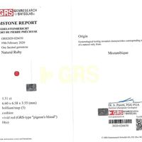 1.31 Ct. Ruby from Mozambique Scan Report