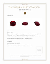 2.10 Ct. Ruby from Mozambique Appraisal