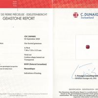1.74 Ct. Ruby from Mozambique Scan Report
