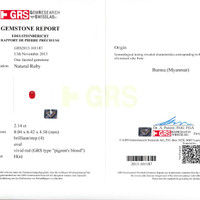 2.14 Ct. Ruby from Burma (Myanmar) Scan Report