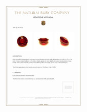 1.66 Ct. Ruby from Mozambique Appraisal