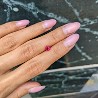 0.61 Ct. Pinkish Red Ruby from Burma (Myanmar) Life Style