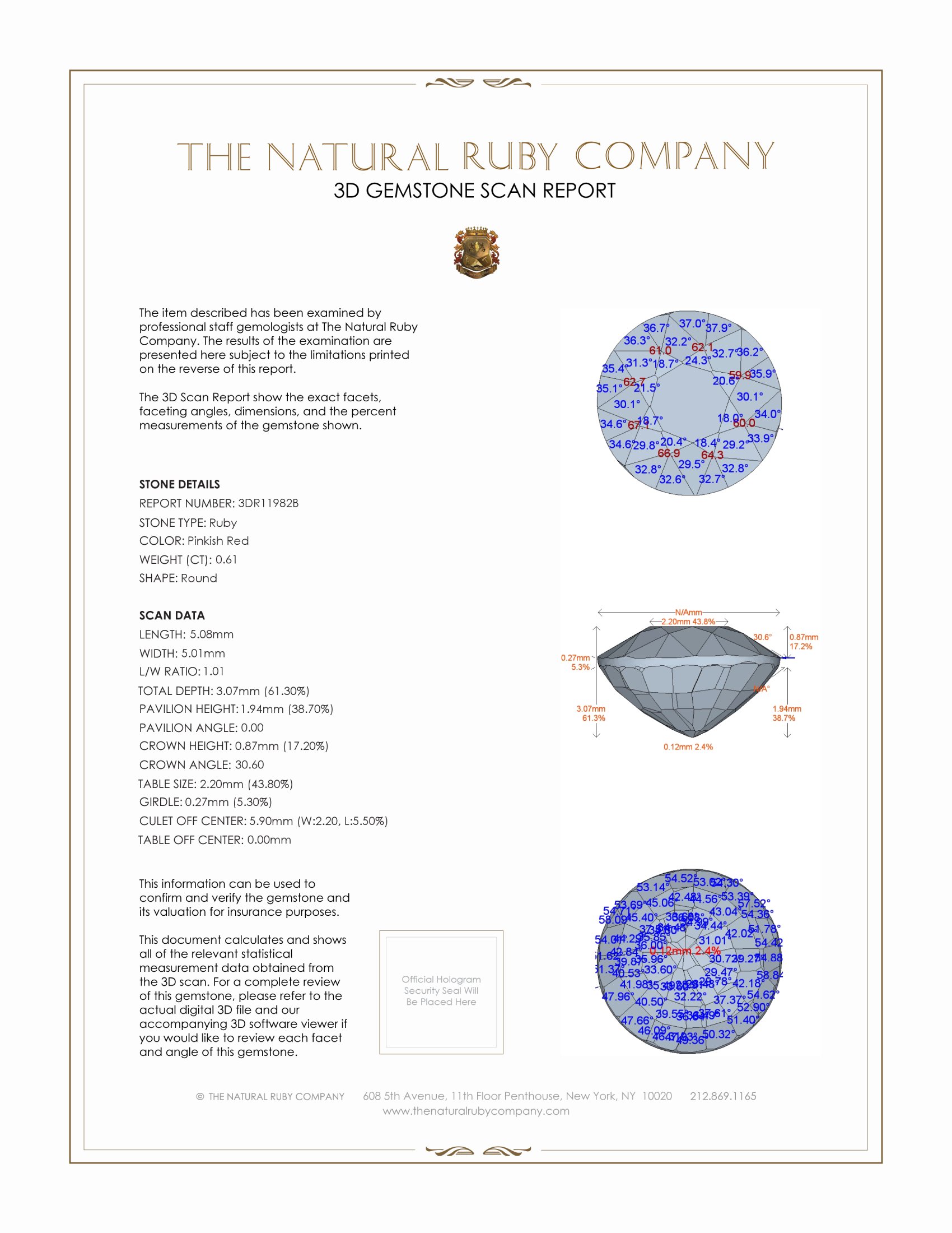 0.61 Ct. Ruby from Burma (Myanmar)