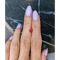 1.00 Ct. Pinkish Red Ruby from Burma (Myanmar) Life Style