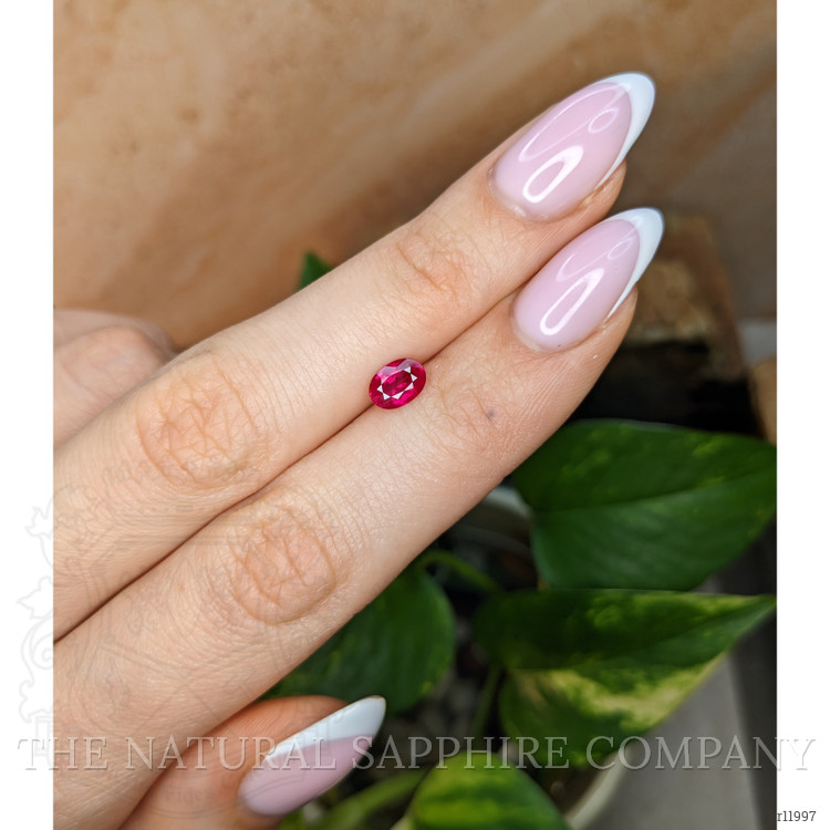0.97 Ct. Pinkish Red Ruby from Burma (Myanmar)