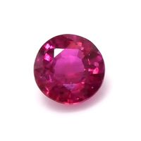 Pave Ruby Ring 0.55 Ct., 14K Yellow Gold Combination Stone