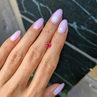 0.84 Ct. Pinkish Red Ruby from Burma (Myanmar) Life Style